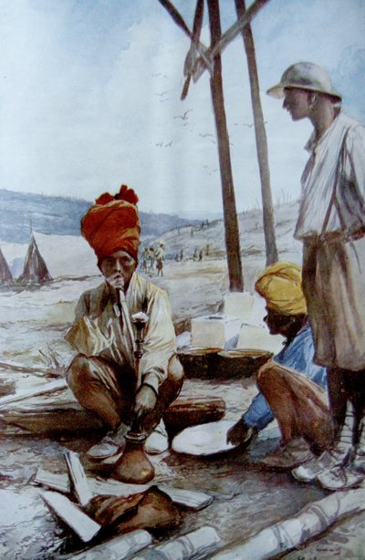 Indian Cavalrymen at Rest, 1917 by Francois Flameng